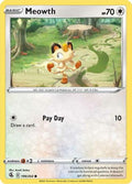 Meowth 199  - Reverse Holofoil SWSH08 Fusion Strike - Common