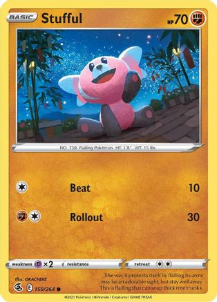 Stufful 150  - Reverse Holofoil SWSH08 Fusion Strike - Common