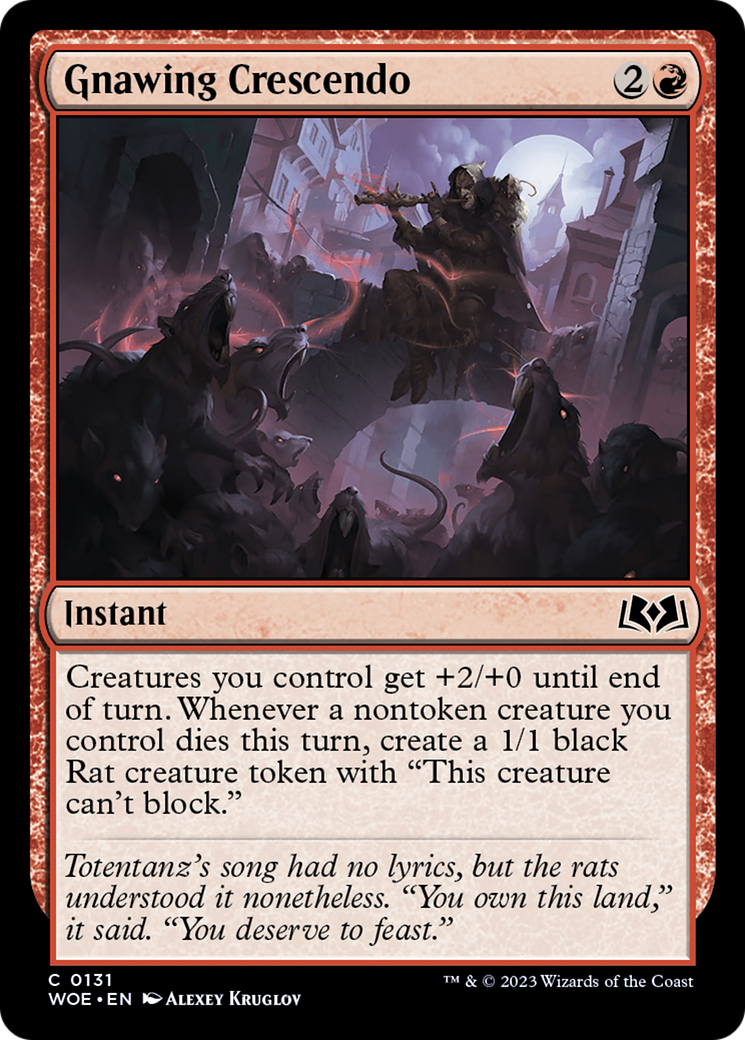 Gnawing Crescendo (WOE-131) - Wilds of Eldraine Foil