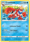 Crawdaunt 033  - Reverse Holofoil SWSH09 Brilliant Stars - Uncommon