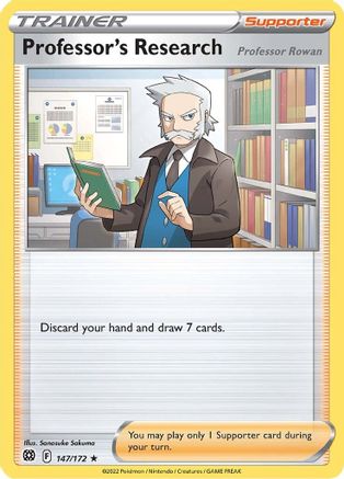 Professor's Research 147  - Reverse Holofoil SWSH09 Brilliant Stars - Holo Rare