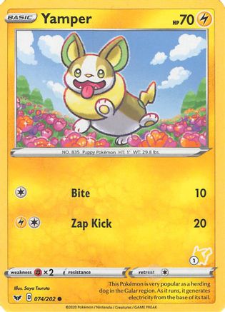 Yamper (#1 Pikachu Stamped) 074/202  Battle Academy 2022 - Promo