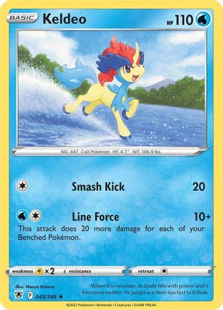 Keldeo 045  - Holofoil SWSH10 Astral Radiance - Holo Rare
