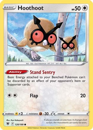 Hoothoot 120  - Reverse Holofoil SWSH10 Astral Radiance - Common