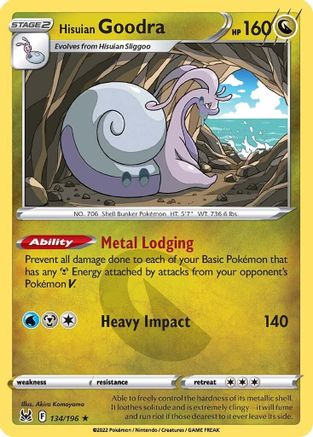 Hisuian Goodra 134  - Holofoil SWSH11 Lost Origin - Holo Rare