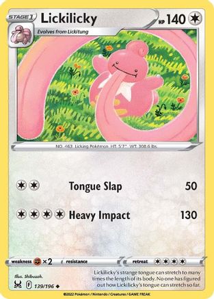 Lickilicky 139  SWSH11 Lost Origin - Uncommon