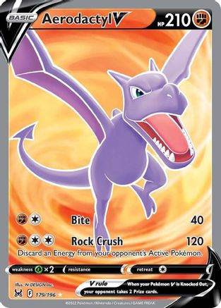Aerodactyl V (Full Art) 179  - Holofoil SWSH11 Lost Origin - Ultra Rare