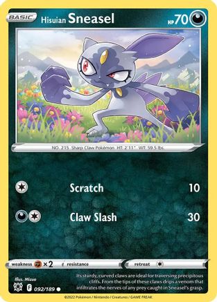 Hisuian Sneasel (Cosmos Holo) 092/189  - Holofoil Deck Exclusives - Promo