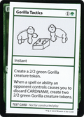 Gorilla Tactics (No PW Symbol) (CMB1-) - Mystery Booster Playtest Cards 2021