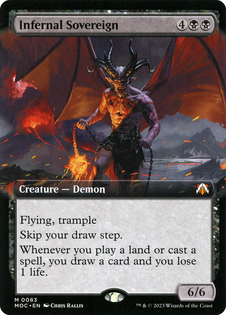 Infernal Sovereign (Extended Art) (MOC-083) - March of the Machine Commander: (Extended Art) Foil
