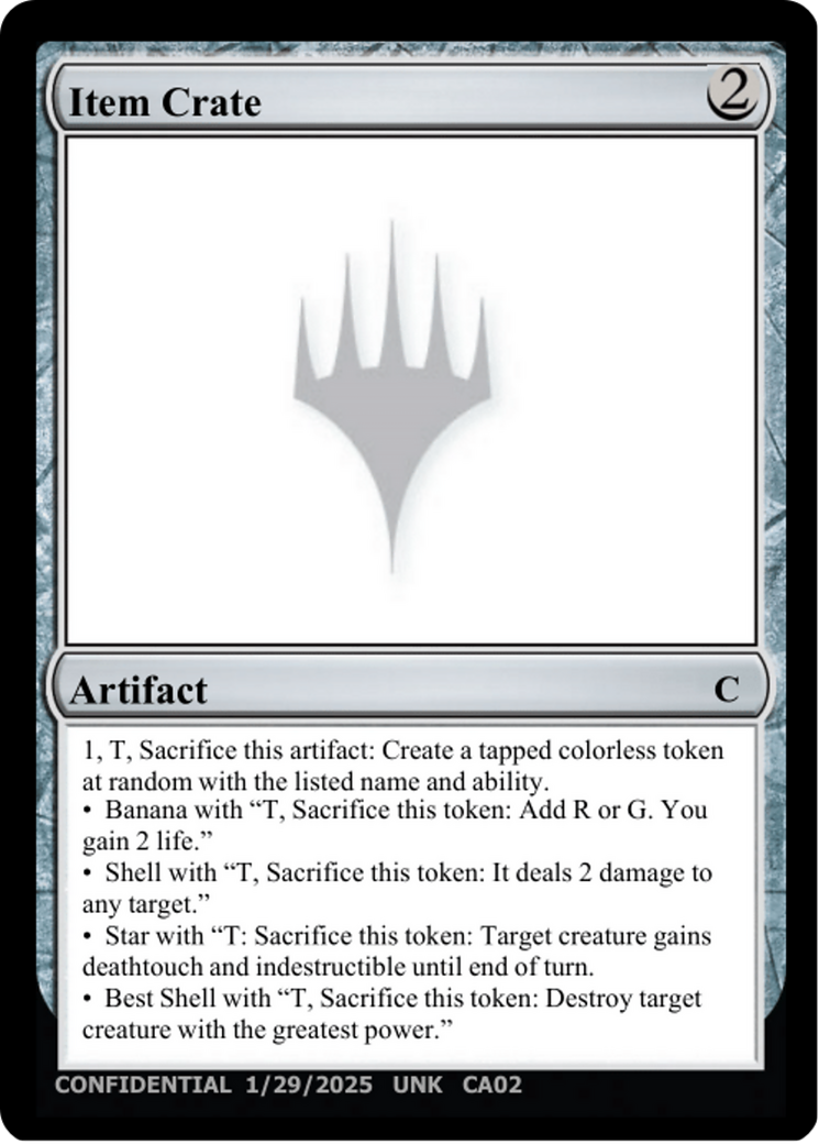 Item Crate (-) - Un-Known Event Playtest Cards