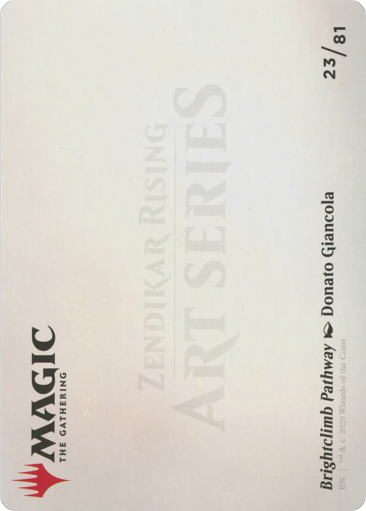 Brightclimb Pathway // Brightclimb Pathway (AZNR-023) - Zendikar Rising Art Series (Borderless)