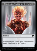 Chandra, Torch of Defiance Emblem (TCMM-079) - Commander Masters Tokens