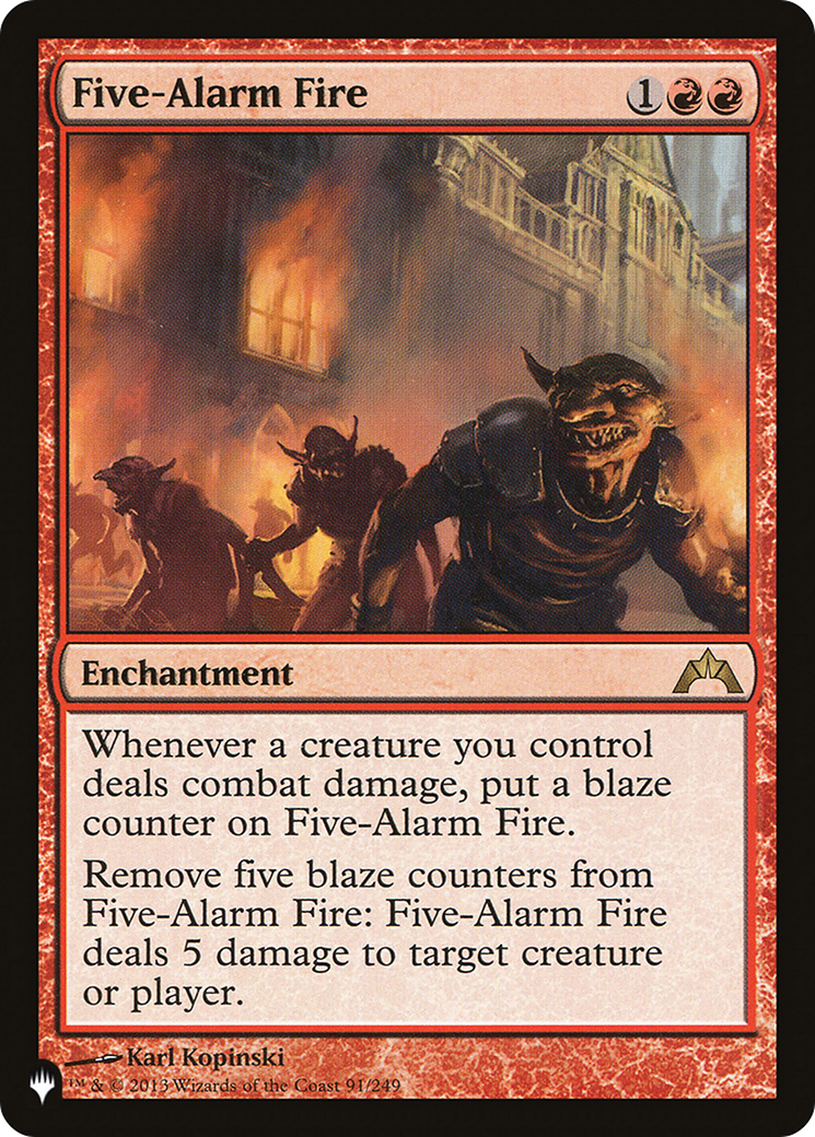 Five-Alarm Fire (LIST-91/249) - The List