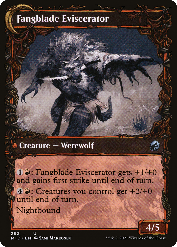 Fangblade Brigand (Showcase) (MID-292) - Innistrad: Midnight Hunt: (Showcase, Double Faced Transform)