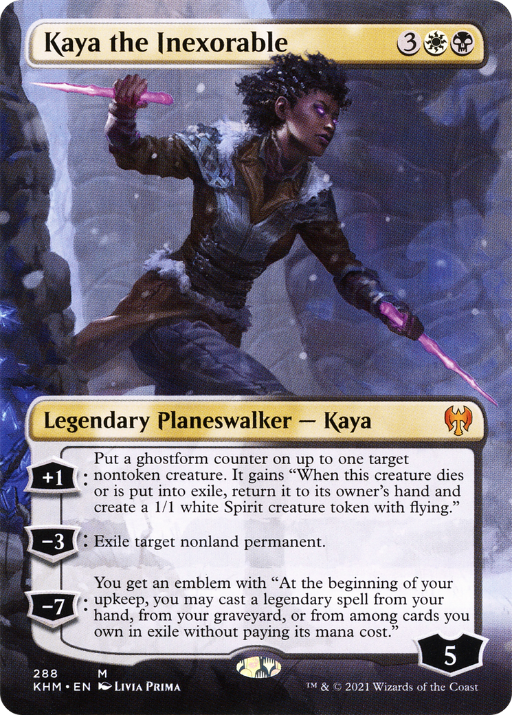 Kaya the Inexorable (Borderless) (KHM-288) - Kaldheim