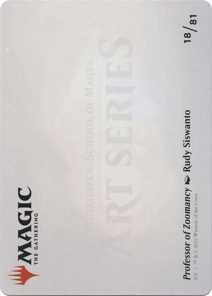 Professor of Zoomancy // Professor of Zoomancy (ASTX-018) - Strixhaven Art Series (Borderless) Foil