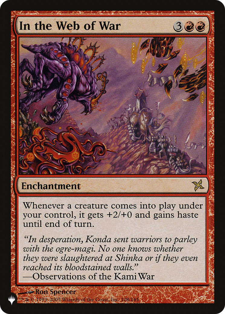 In the Web of War (LIST-108/165) - The List