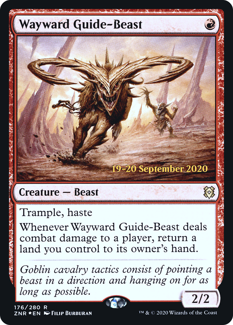 Wayward Guide-Beast (PRE-176) - Zendikar Rising Promos Foil