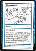 Memory Bank (No PW Symbol) (CMB1-) - Mystery Booster Playtest Cards 2021