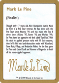 1999 Mark Le Pine Biography Card (WCD-) - World Championship Decks 1999