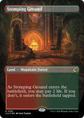 Stomping Ground (Borderless) (CLU-281) - Ravnica: Clue Edition Foil