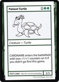 Patient Turtle (No PW Symbol) (CMB1-082) - Mystery Booster Playtest Cards 2021