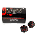 Dice: 2x D20: Dungeons & Dragons: Heavy Metal Black and Red D20 Dice Set