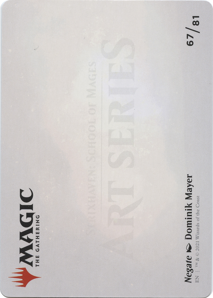 Negate // Negate (ASTX-067) - Strixhaven Art Series (Borderless) Foil