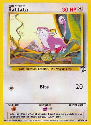 Rattata 089  Base Set 2 - Common