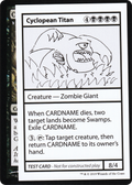 Cyclopean Titan (No PW Symbol) (CMB1-) - Mystery Booster Playtest Cards 2021