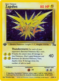 Zapdos (15) (15) 015  - 1st Edition Holofoil Fossil - Holo Rare