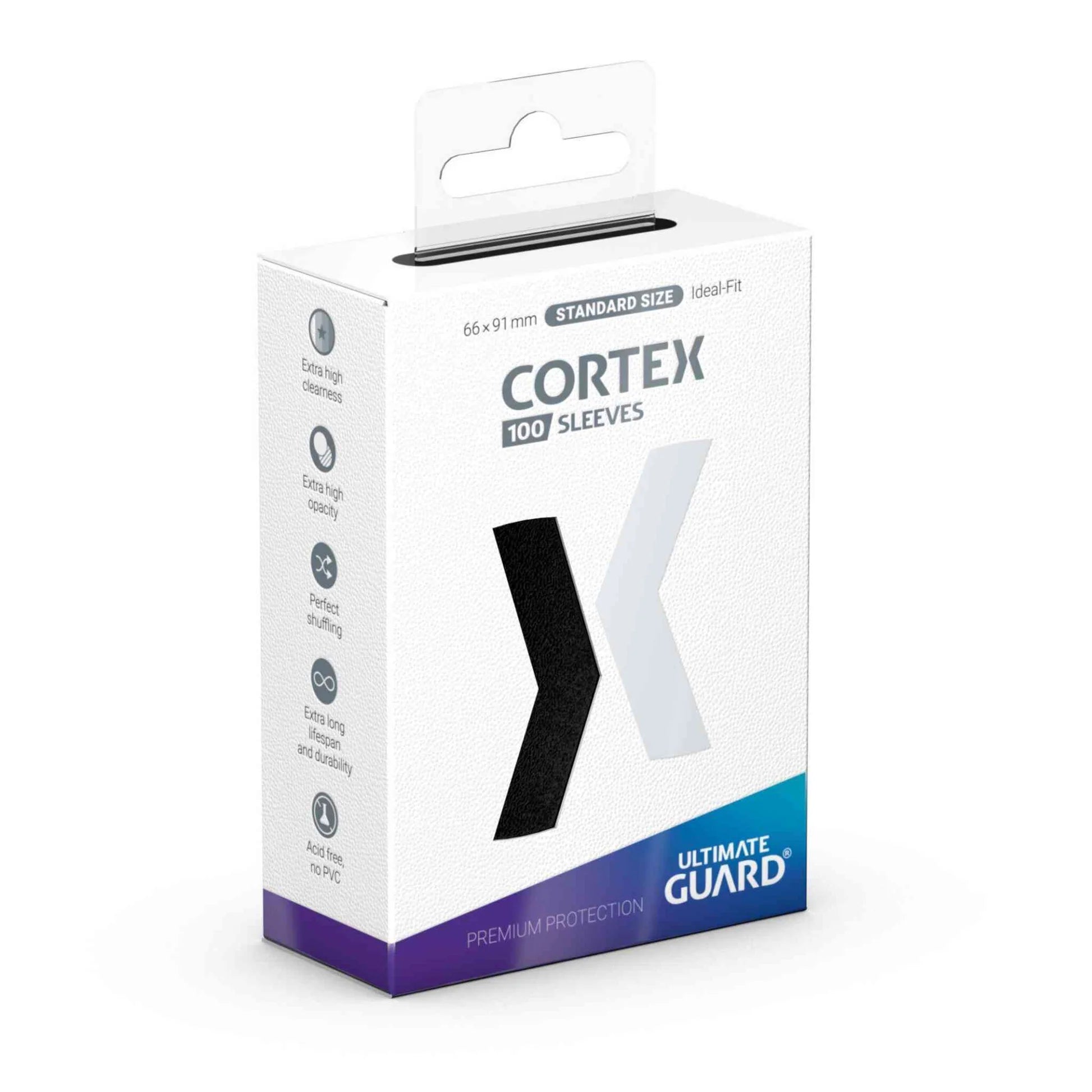 Ug Sleeves Cortex Standard Glossy Black 100ct