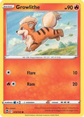 Growlithe 019  - Reverse Holofoil SWSH12 Silver Tempest - Common