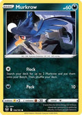 Murkrow 106  - Reverse Holofoil SWSH12 Silver Tempest - Common