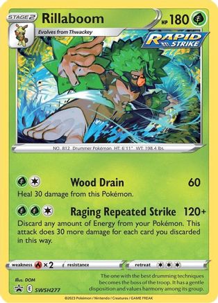 Rillaboom SWSH277  - Holofoil SWSH Sword & Shield Promo Cards - Promo
