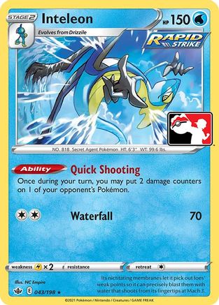 Inteleon (43)  Prize Pack Series Cards - Rare