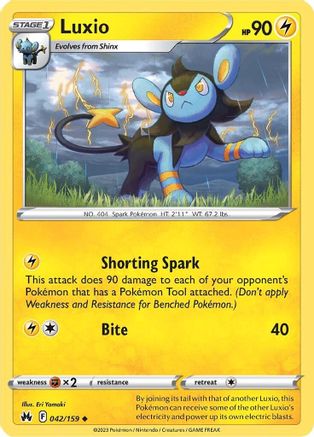 Luxio (42) (42) 042  - Reverse Holofoil SWSH Crown Zenith - Uncommon