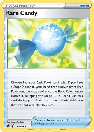 Rare Candy 141  - Reverse Holofoil SWSH Crown Zenith - Uncommon