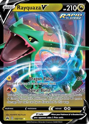 Rayquaza V 100  - Holofoil SWSH Crown Zenith - Ultra Rare