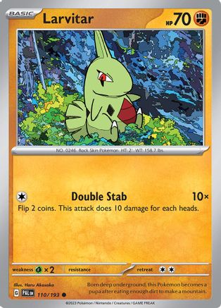 Larvitar 110  - Reverse Holofoil SV02 Paldea Evolved - Common