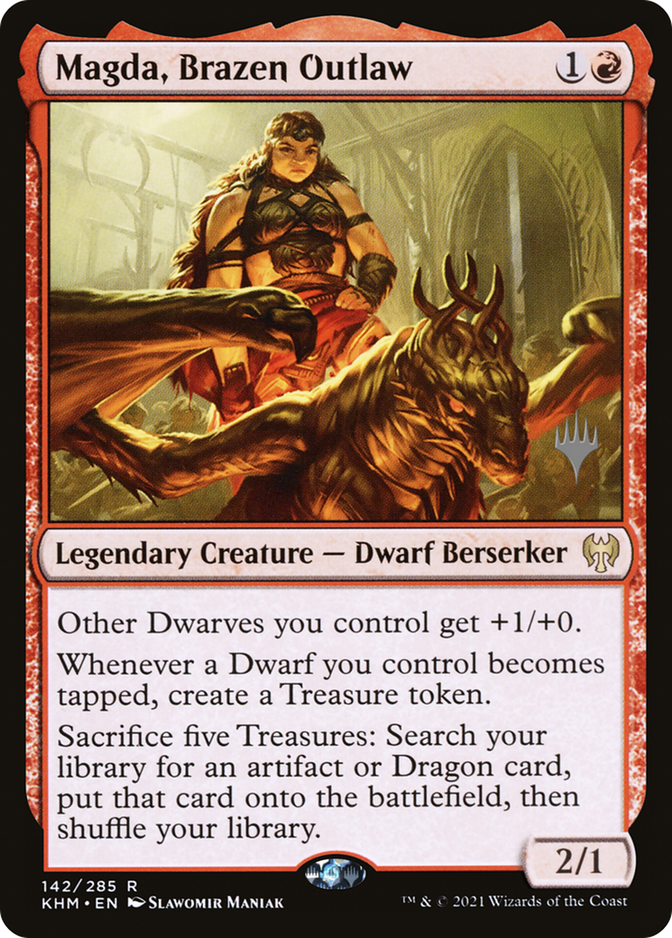 Magda, Brazen Outlaw (PPKHM-142P) - Kaldheim Promos Foil