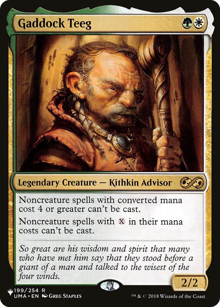 Gaddock Teeg (LIST-199/254) - The List