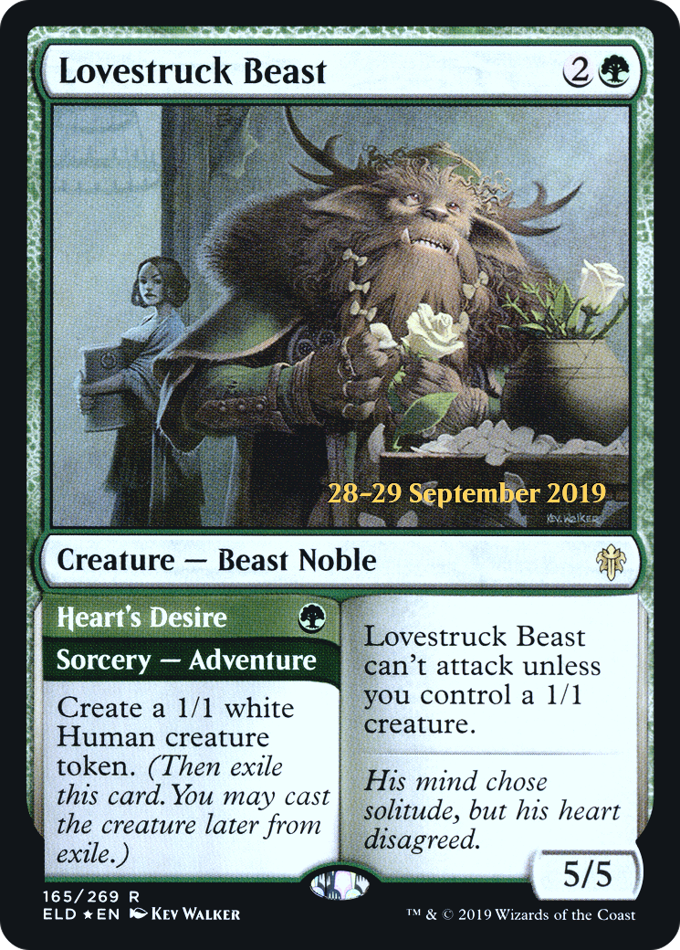 Lovestruck Beast (PRE-165S) - Throne of Eldraine Promos Foil