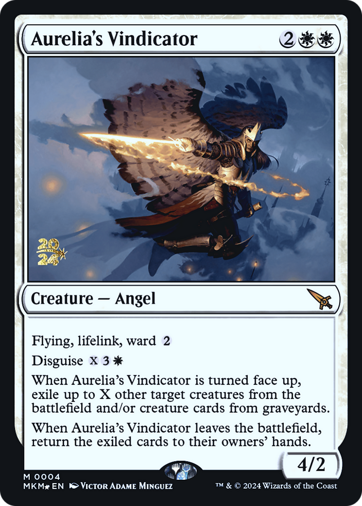 Aurelia's Vindicator (PRE-004) - Murders at Karlov Manor Promos Foil