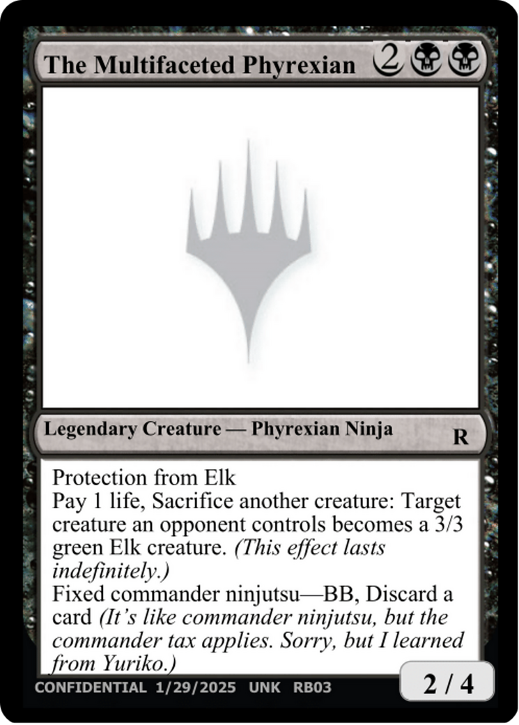 The Multifaceted Phyrexian (-) - Un-Known Event Playtest Cards