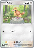 Pidgey 162  - Reverse Holofoil SV03 Obsidian Flames - Common