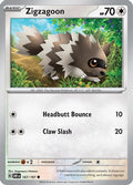 Zigzagoon 167  - Reverse Holofoil SV03 Obsidian Flames - Common