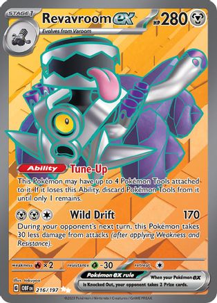 Revavroom ex 216/197  - Holofoil SV03 Obsidian Flames - Ultra Rare
