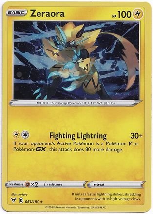 Zeraora (Cosmos Holo) 061/185  - Holofoil Miscellaneous Cards & Products - Holo Rare